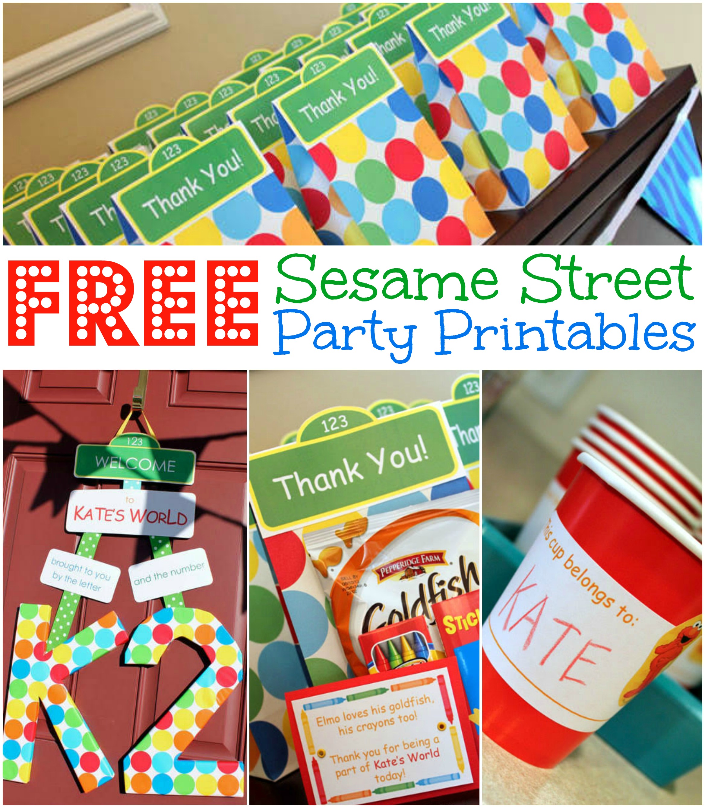 Free Sesame Street Birthday Party Printables
