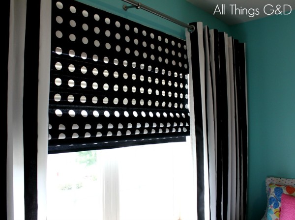 How to Make DIY Roman Shades for WIDE Windows Using Mini Blinds | www.allthingsgd.com