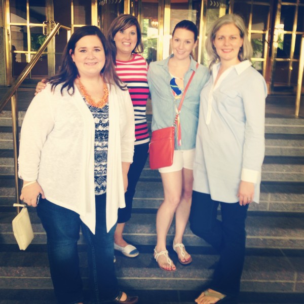 Beth, Heather, Me, and Gwen - 4 girls getting ready to get their drink on!