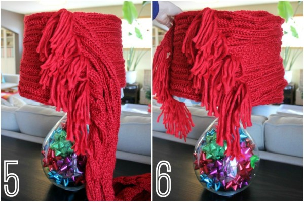 An easy, no-sew, DIY lampshade cover made using a scarf - no additional supplies necessary! | www.allthingsgd.com