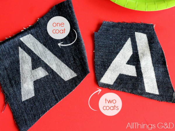 Patriotic Painted Denim Bunting made from an old pair of blue jeans. | www.allthingsgd.com