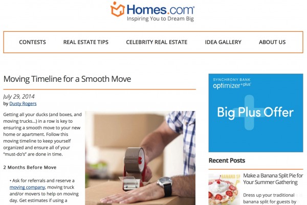 Homes.com Moving Timeline from All Things G&D
