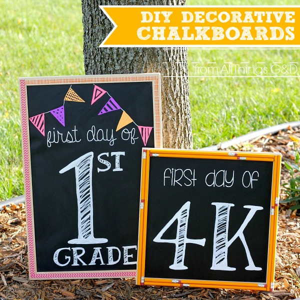 DIY Decorative Chalkboards - easier than your ABCs! | www.allthingsgd.com