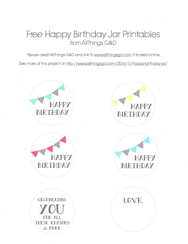 Surprise a loved one on their birthday with this thoughtful, no-cost, handmade birthday jar filled with all the reasons why they're someone to celebrate! {includes free printables} | www.allthingsgd.com