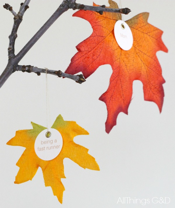 Reflect on the things you're thankful for this holiday season, and keep them in mind all day long with this DIY Thankful Tree - a great project to do with kids! | www.allthingsgd.com