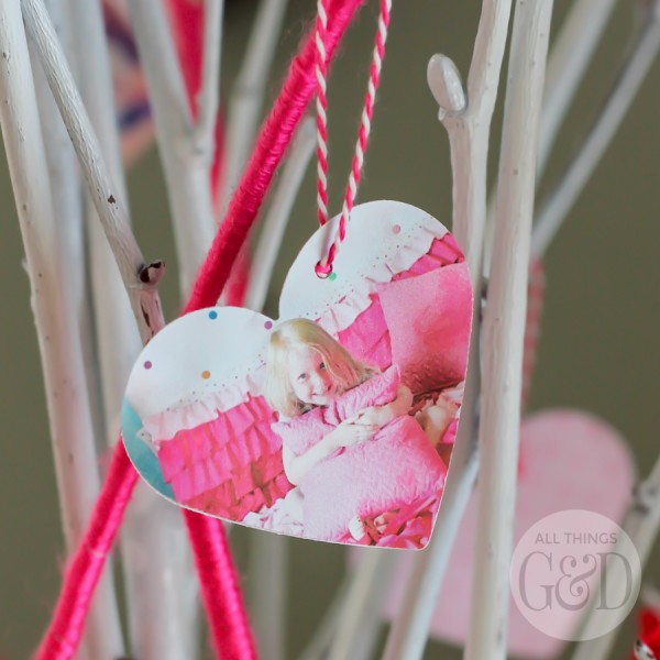 Create a DIY Valentine Tree from your favorite family photos. | All Things G&D