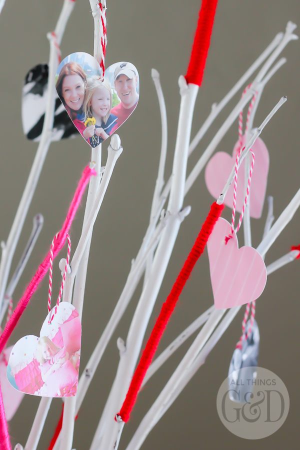 Create a DIY Valentine Tree from your favorite family photos. | All Things G&D