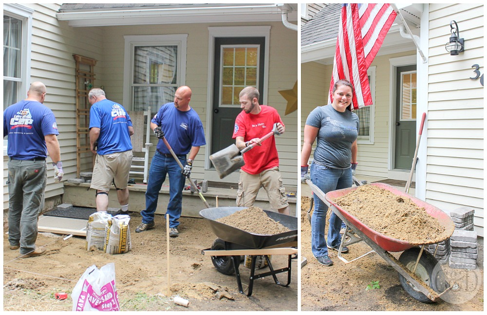 Lowe's Front Yard Makeover in Portland, Maine featuring a step-by-step paver patio install and trim-free landscape edging.