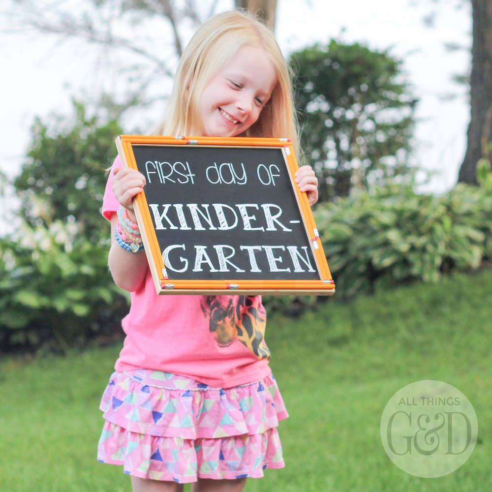 Kate's First Day of Kindergarten | All Things G&D