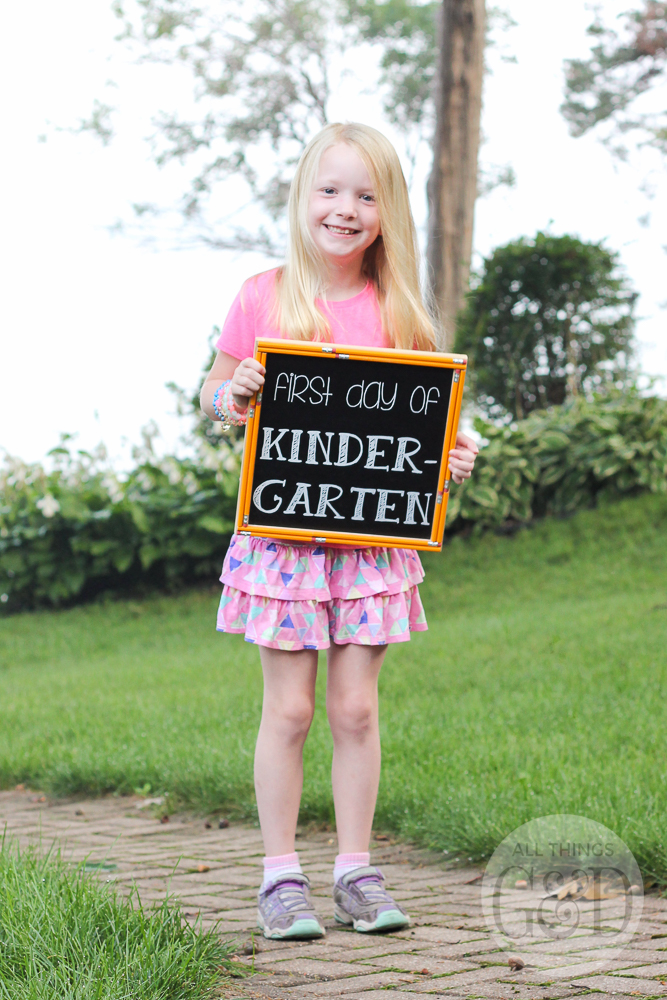 Kate's First Day of Kindergarten | All Things G&D