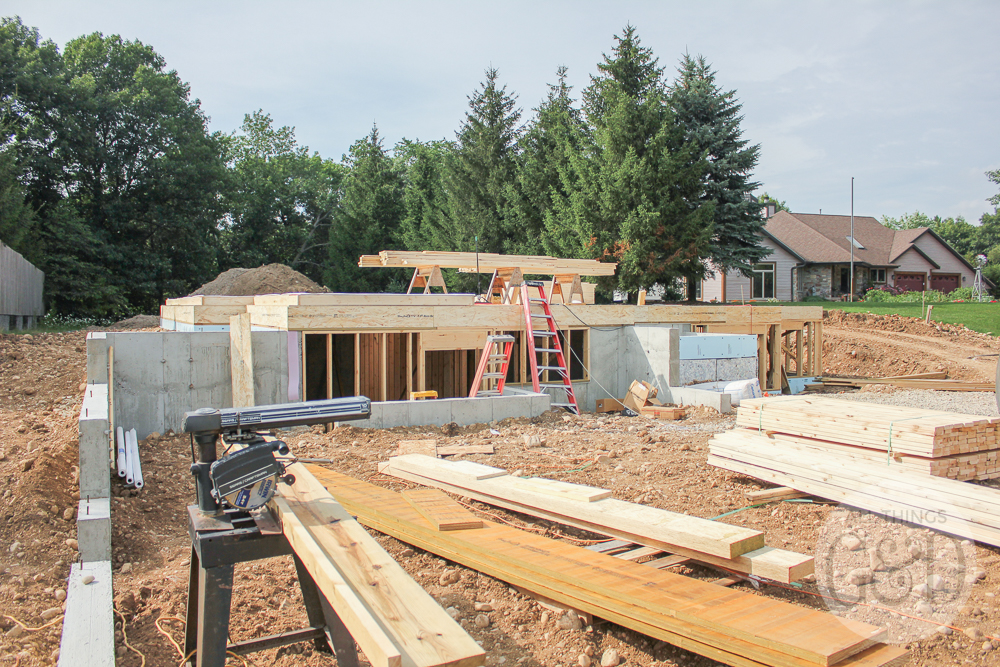 The lower level is being framed out for the "All Things G&D Dream Home" being built in Cambridge, Wisconsin by Classic Custom Homes of Waunakee. #ATGDdreamhome