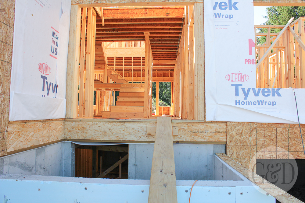 Second floor framing of the "ATG&D Dream Home" being built in Cambridge, WI - including a first look at the indoor balcony! #ATGDdreamhome