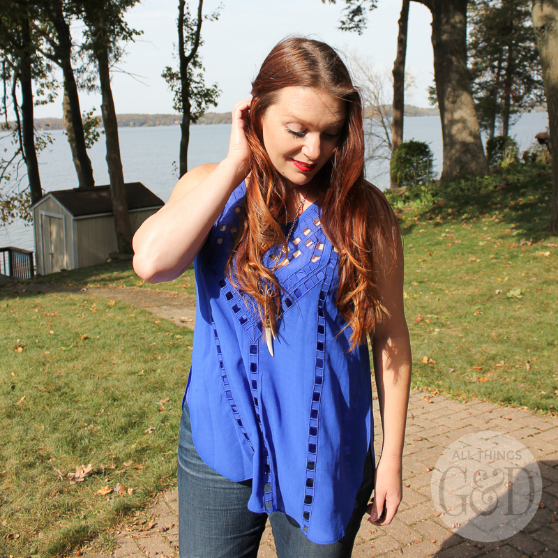 A look at the Pixley Lenta cut out blouse from Stitch Fix. | All Things G&D #StitchFix