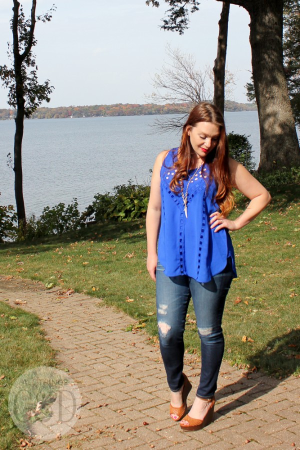 A look at the Pixley Lenta cut out blouse from Stitch Fix. | All Things G&D #StitchFix