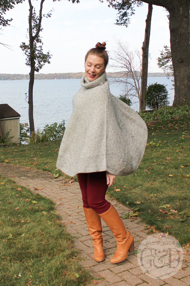 A look at my new cable knit poncho from Stitch Fix, and trying to decide if I should keep it or return. Vote in the comments and let me know what you think! #StitchFix
