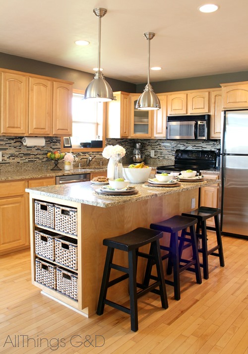 Going Gray All Things G D, Natural Maple Kitchen Cabinets Wall Color