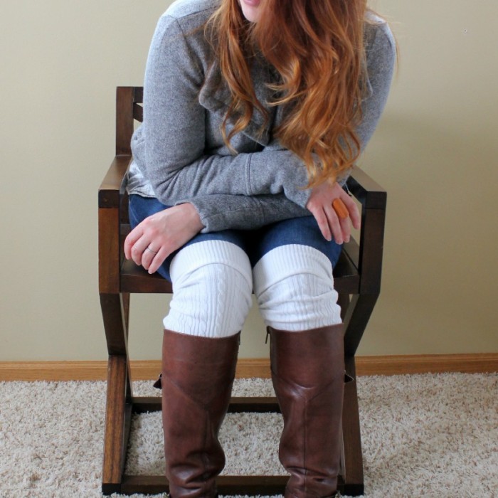 DIY Boot Socks from Old Sweater Sleeves