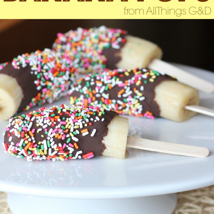 Chocolate-Covered Banana Pops