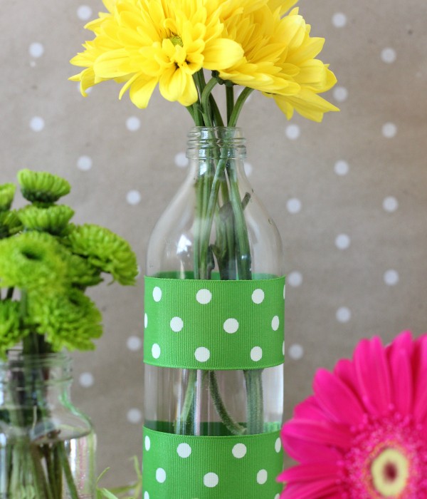 Repurposing Glass Food Jars as Decorative Vases