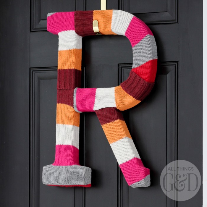 Sweater Monogram Wreath